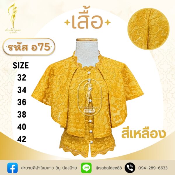 เสื้อลูกไม้แขนคุณนาย