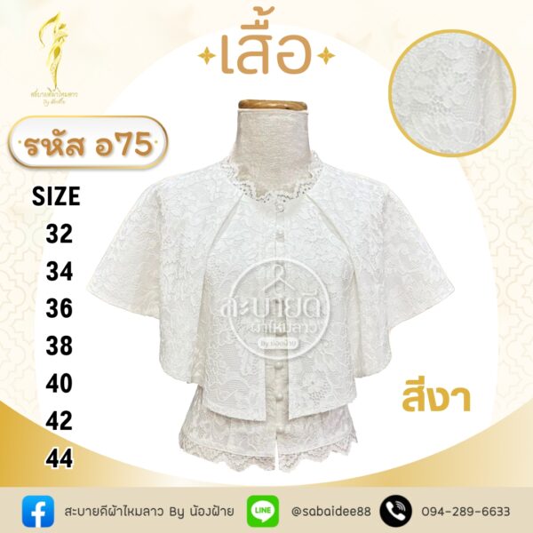 เสื้อลูกไม้แขนคุณนาย