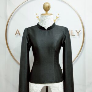 เสื้อสีดำ เสื้อจิตรลดา ผ้าไหมสี่เส้น
