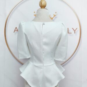 เสื้อสีขาว ผ้าฝ้ายลินิน
