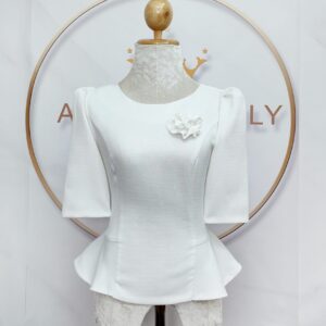 เสื้อสีขาว ผ้าฝ้ายลินิน