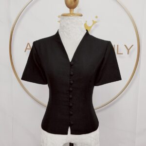 เสื้อสีดำ ผ้าฝ้ายลินิน