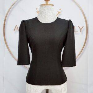เสื้อสีดำ ผ้าฝ้ายลินิน